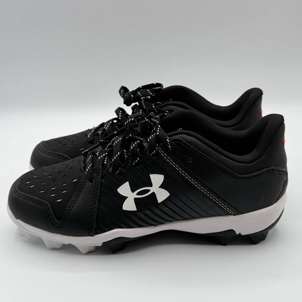 Under Armour Leadoff RM Baseball Cleats Kids 1.5Y Black White 3025593-001